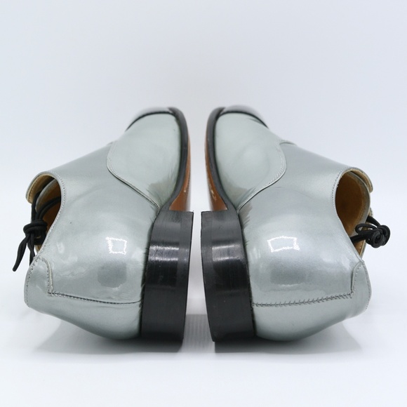 DIEPPA RESTREPO Joe Patent Leather Silver/Black Oxfords Brogues Women - Picture 8 of 15